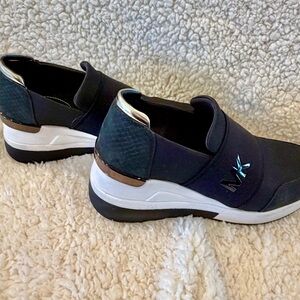 Michael Kors Black & Gold Slip-On Sneakers